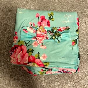 Posh Peanut swaddle and headband set